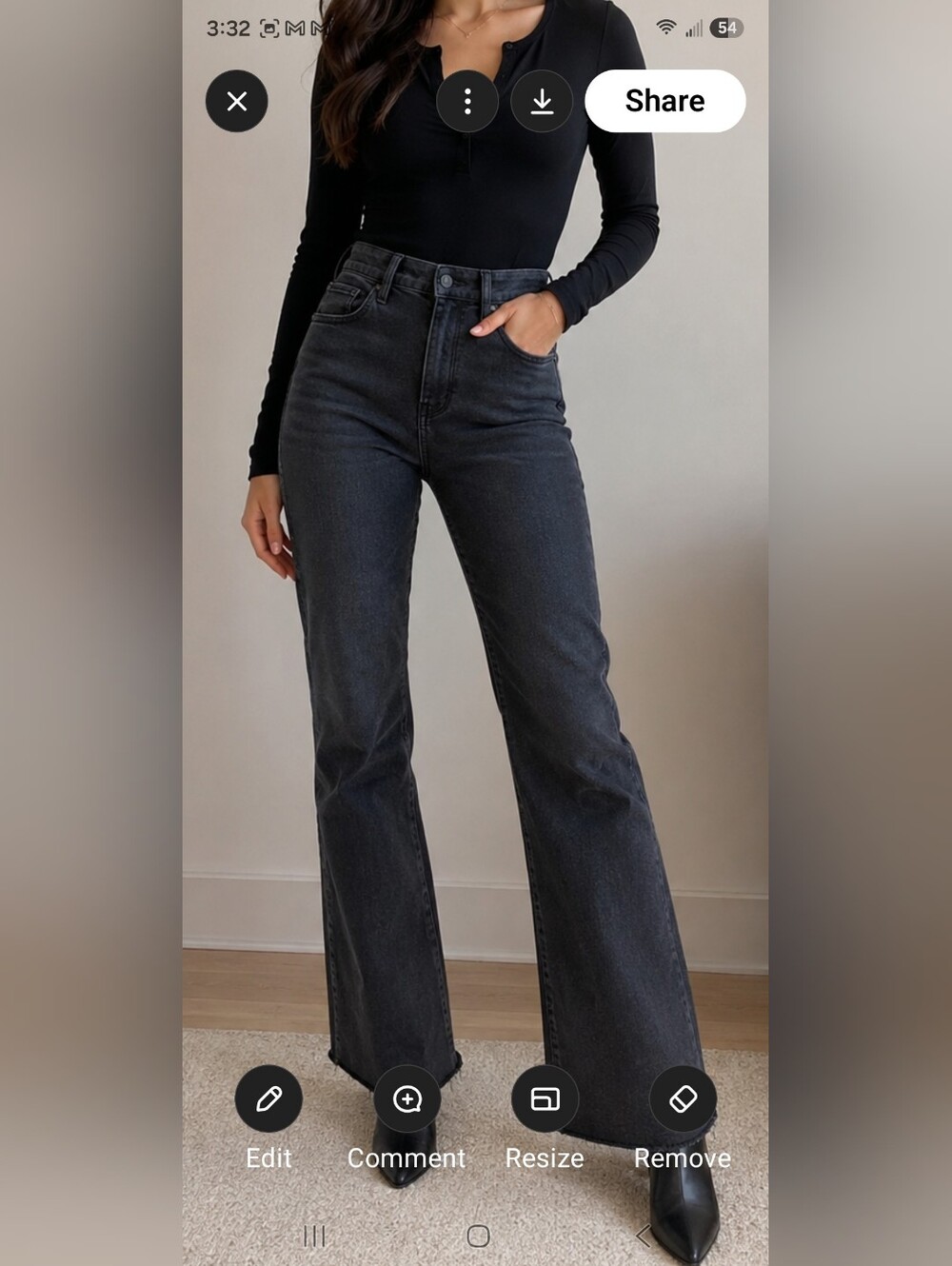 American Eagle Outfitters Charcoal Super Hi-Rise Flare Jean Size 6/28 R NWT